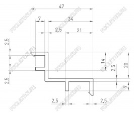 20×34мм. цвет белый. 2м Acon 20×34мм. цвет белый. 2м Acon