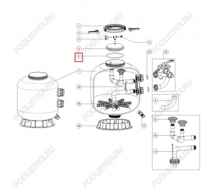 Резиновая прокладка для крышки фильтра Aquaviva RInglock S450-900
