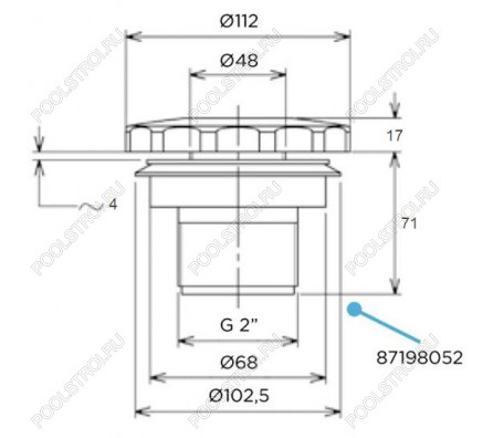 Форсунка пылесосная Flexinox 87198052, под лайнер